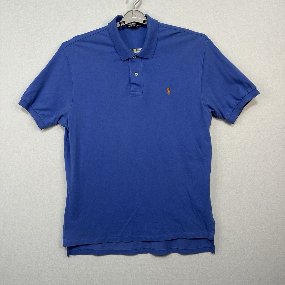 Polo Ralph Lauren Blue Polo Men's XL Orange Pony‎ Cotton